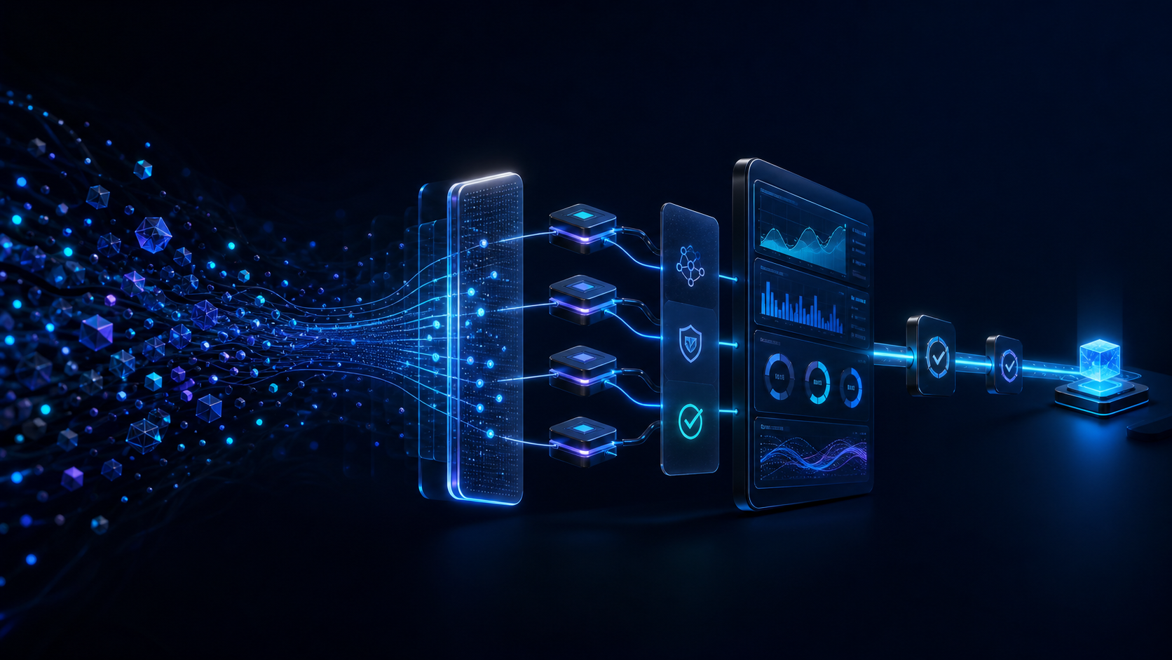 Abstract AI workflow reliability hero image